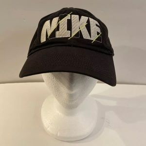 Vintage RARE Orange Label Tag Nike Spell Out Embroidered Nike Adjustable Hat Cap